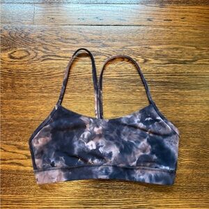 Lululemon Flow Y sports bra A-C cup Diamond Dye Graphite Gray Pink Pastel 6